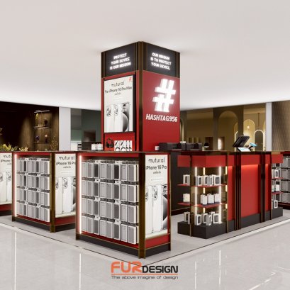 ออกแบบ ผลิต และติดตั้งร้าน : ร้าน  Hashtag Mobile ห้างฯ Central World จ.กรุงเทพมหานคร 